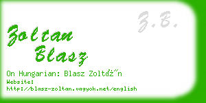 zoltan blasz business card